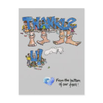 Custom Thank You Feet postcards