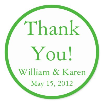 Custom Thank You Stickers and Favor Labels