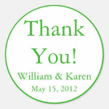 Custom Thank You Stickers and Favor Labels