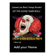 Custom Throw Card the Clown Business Card Templates