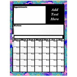 calendar erase dry custom boards