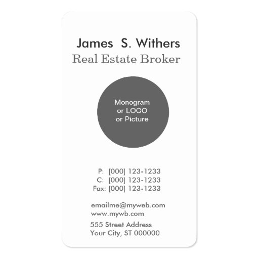 Custom Trendy Modern Simple Logo or Photo Business Cards (front side)