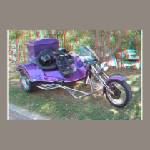 Custom Trike 3D Anaglyph Photo Poster posters