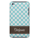 Custom Turquoise Blue and Red Daisy Diamond iPod T iPod Touch Case-Mate Case