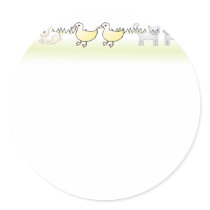 Custom Twin Animals Baby Shower Invitation stickers by babyshowergalore Custom Twin Animals Baby Shower Invitation stickers