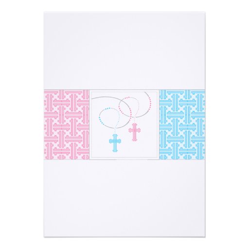 Custom Twins Christening Invitation
