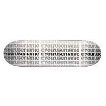 Custom Twitter @Yourusername Skateboard