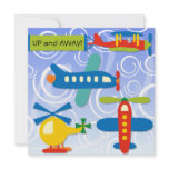 Custom Up and Away Airplane Birthday Invites