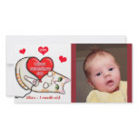Custom Valentine's Day Cat Baby  Photo Card