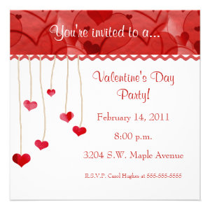 Custom Valentines Day Party Invitations