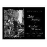 Custom Vertical Frame :Save the Date Torn Edges Post Cards