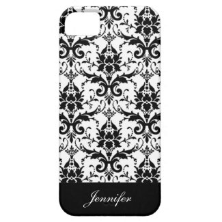 Custom Vintage Black Pattern Damask iPhone 5 Case