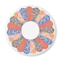 Custom Vintage Dresden Plate Quilt Magnet by lkranieri Custom Vintage Dresden Plate Quilt Magnet