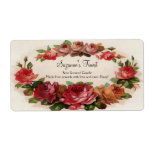 Custom Vintage Floral Candle or Canning Jar Label labels