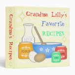 Custom Vintage Recipe Avery Binder