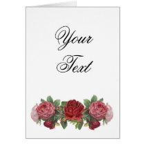 Custom Vintage Roses Art Card cards