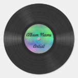 Custom Vinyl Record Round Stickers
