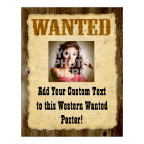 Custom Wanted Poster Old-Time Photo Posters