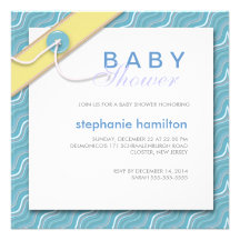 Custom wavy lines baby boy personalized announcement