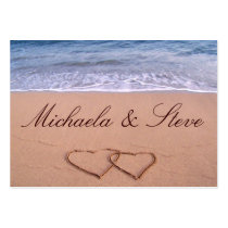 Custom Wedding Card "love on the beach" business cards