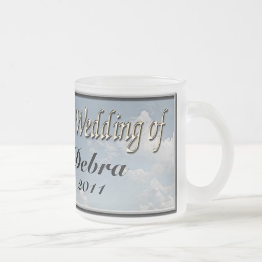 Custom Wedding Coffee Cup 10 Oz Frosted Glass Coffee Mug Zazzle