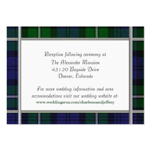 Custom Wedding Enclosure Card Business Card Templates (front side)
