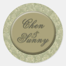 Custom Wedding Envelope seal Round Sticker