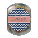 Custom Wedding Favor Candy Jar Blue Coral Glass Candy Jar