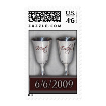 Custom wedding goblets postage