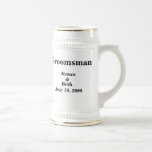 Custom Wedding Groomsman Beer Stein Coffee Mug