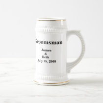 Custom Wedding Groomsman Beer Stein mugs