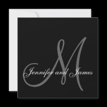 Custom Wedding Invitation Monogram Names