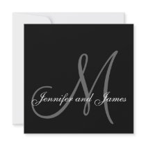 Custom Wedding Invitation Monogram Names