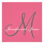 Custom Wedding Invitation Monogram Names
