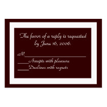 Custom Wedding Invitation Response Card business cards by nuclearswan Custom Wedding Invitation Response Card business cards
