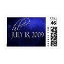 Custom wedding invitation stamp logo