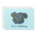 Custom Wedding Invitations, Blue Rose invitation
