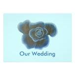 Custom Wedding Invitations, Blue Rose Flower invitations