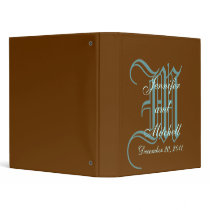 Custom Wedding Monogram Brown Tiffany Planner binders by monogramgallery Custom Wedding Monogram Brown Tiffany Planner binders