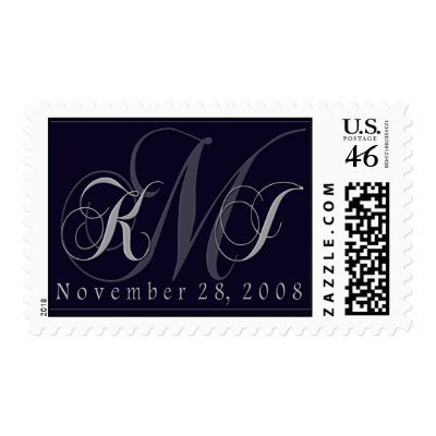 Custom Wedding Monogram Postage