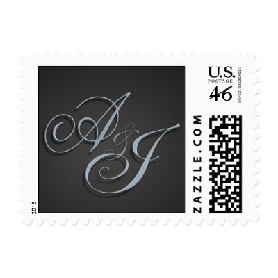 Custom Wedding Monogram Postage postage