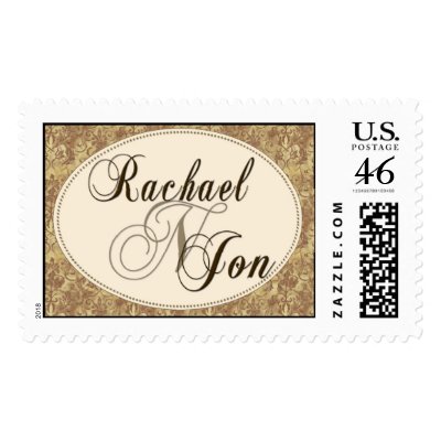 Custom Wedding Monogram Postage postage