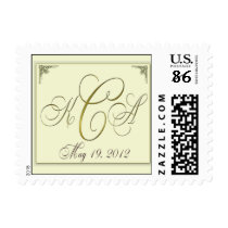 Custom Wedding Monogram Postage stamps