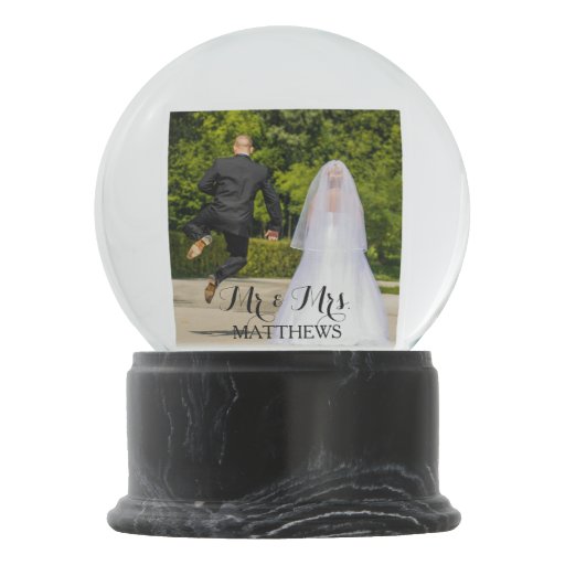 custom wedding photo monogram snow globe zazzle custom wedding photo monogram snow globe zazzle