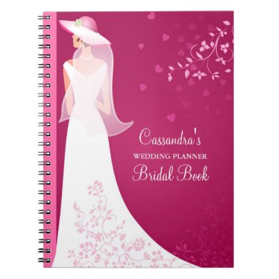 Brides Wedding Planner on Custom Wedding Planner Bridal Journal Notebook By Squirrelhugger