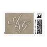 Custom wedding postage intertwined initials