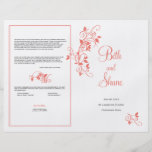 Custom Wedding Program - Coral flyers