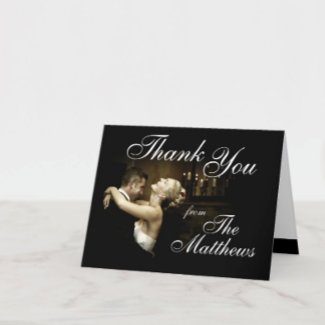 Custom Wedding Thank You Photo Card card
