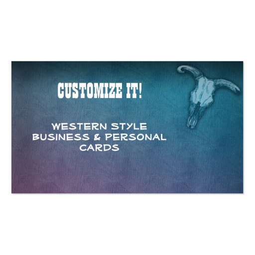 CUSTOM Western style business & Personal Cards Business Card Templates (front side)
