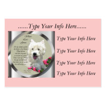 Custom Westie Profile Cards business cards